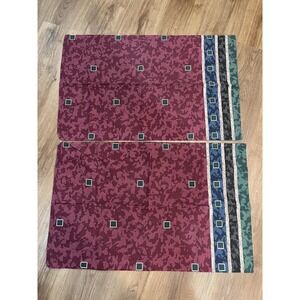 Vintage 2 Standard‎ Pillow Cases retro 90s 80s boxes geometric Purple/blue/green